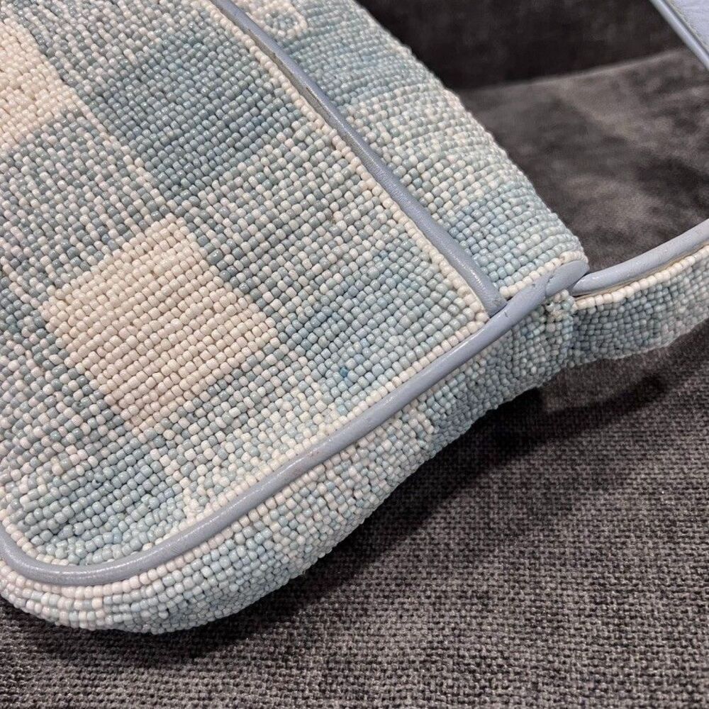 Staud Tommy Beaded Gingham Shoulder Bag - Picture 12 of 16